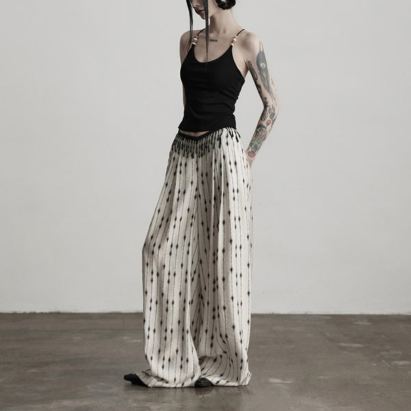 Geometric Wide Leg Pants