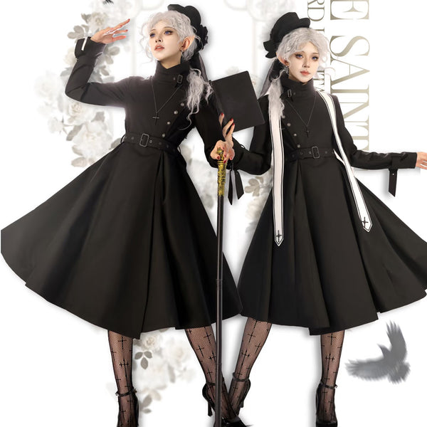 公爵貴族のロングトレンチコート - Black[2025年11月中旬-12月中旬発送予定]