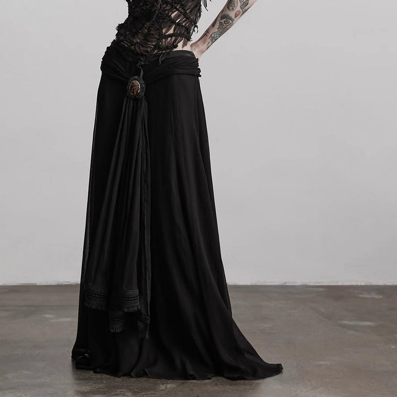 Cameo Brooch Gothic Long Skirt