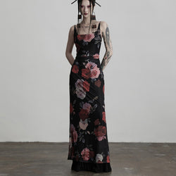 Dark Night Rose Long Dress