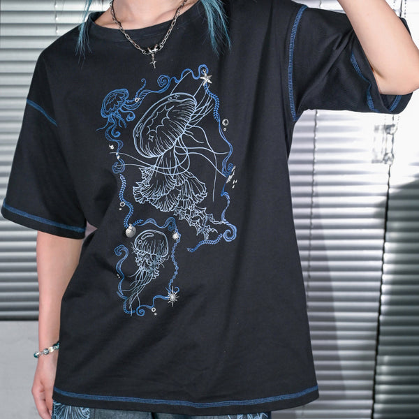 暗夜の海月Tシャツ