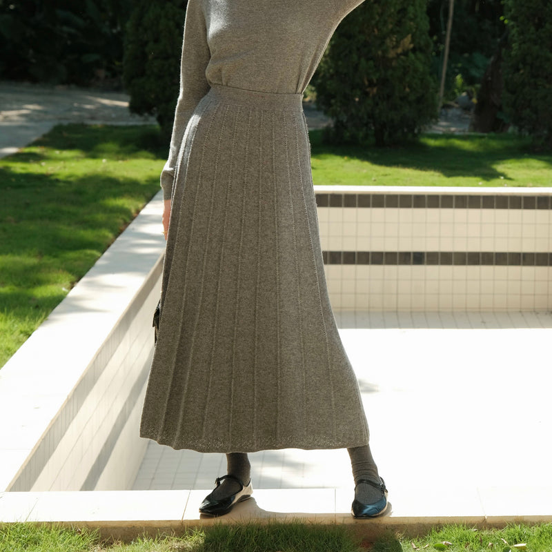 Parisienne Long Knitted Skirt