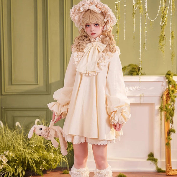 西洋人形のドールワンピース - Ivory[2025年11月上旬-12月上旬発送予定]