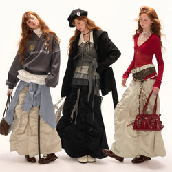 Asymmetrical Casual Long Skirt