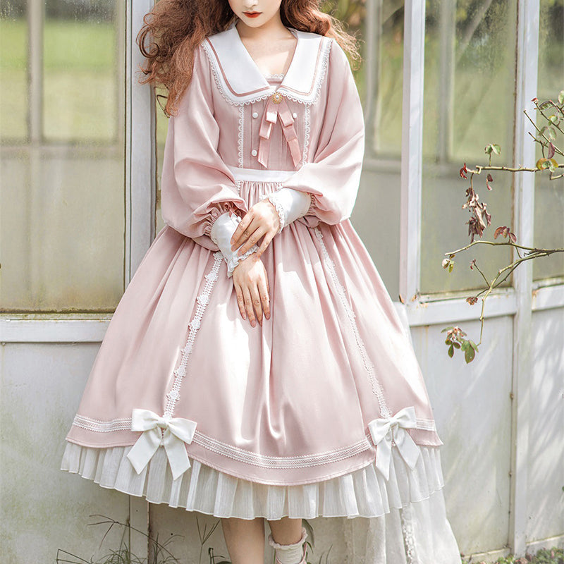 桜色のお嬢様のクラシカルワンピース – ManusMachina