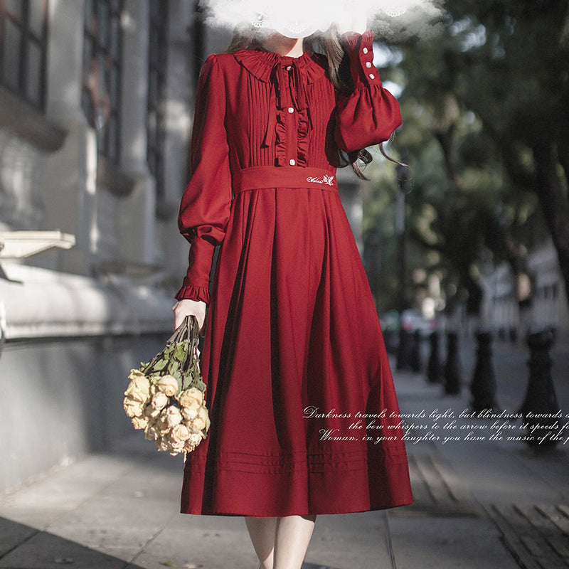 深紅のお嬢様のクラシカルワンピース – ManusMachina