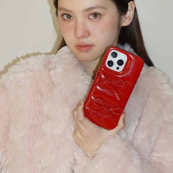 Girly Ribbon iPhone Case - Red