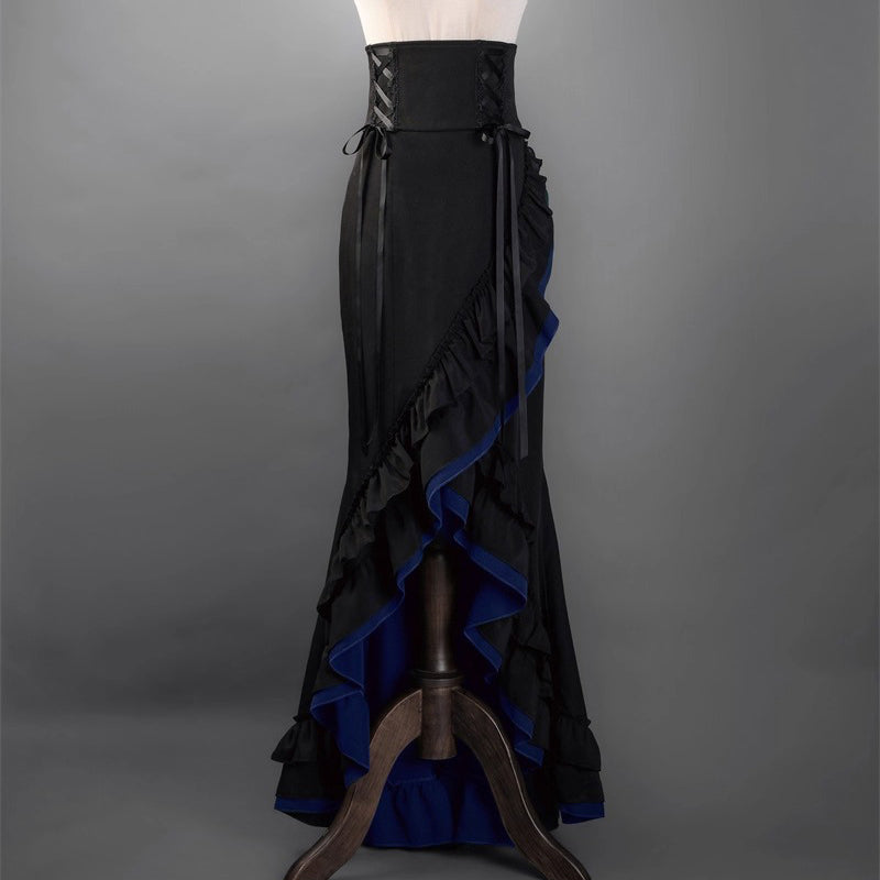 黒藍のお嬢様のフィッシュテールスカート