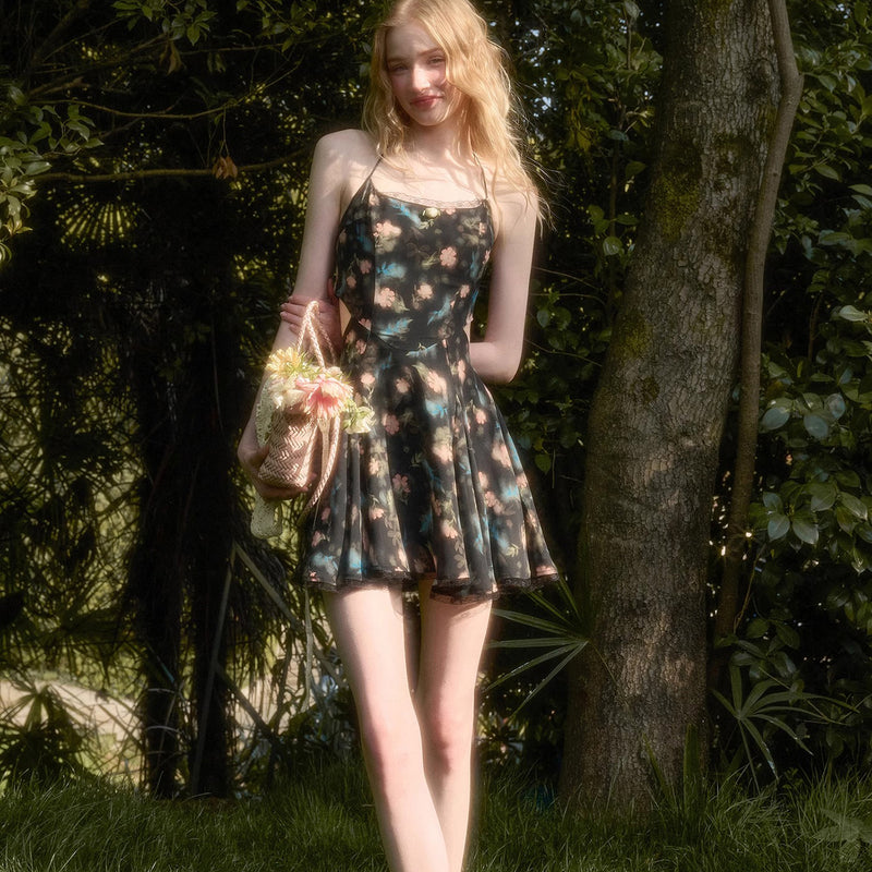 Fantasy Night Flower Camisole Dress