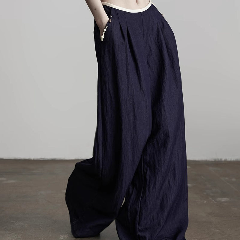 Dark Navy Wide Pants