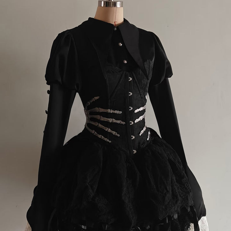 手骨の標本コルセット - Black[2025年9月上旬-9月下旬発送予定
