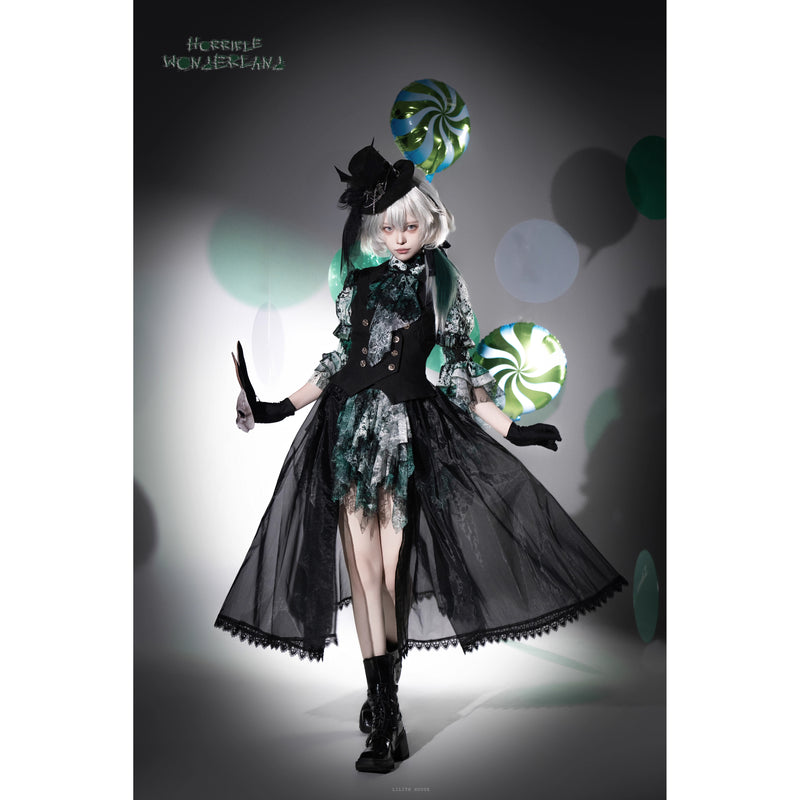 血塗れのお嬢様のキャバリアブラウス - Green[2026年2月下旬-3月下旬発送予定]