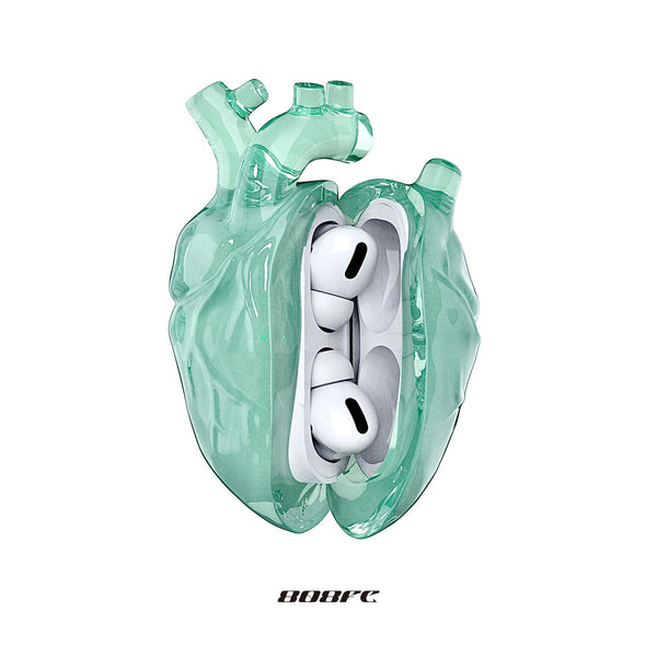 Heart AirPods Case - Spray Green