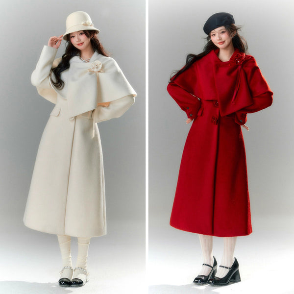 Movie Actress's Cape Long Coat