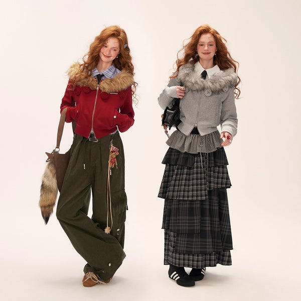 Rose Flower Zip-up Sweat Jacket