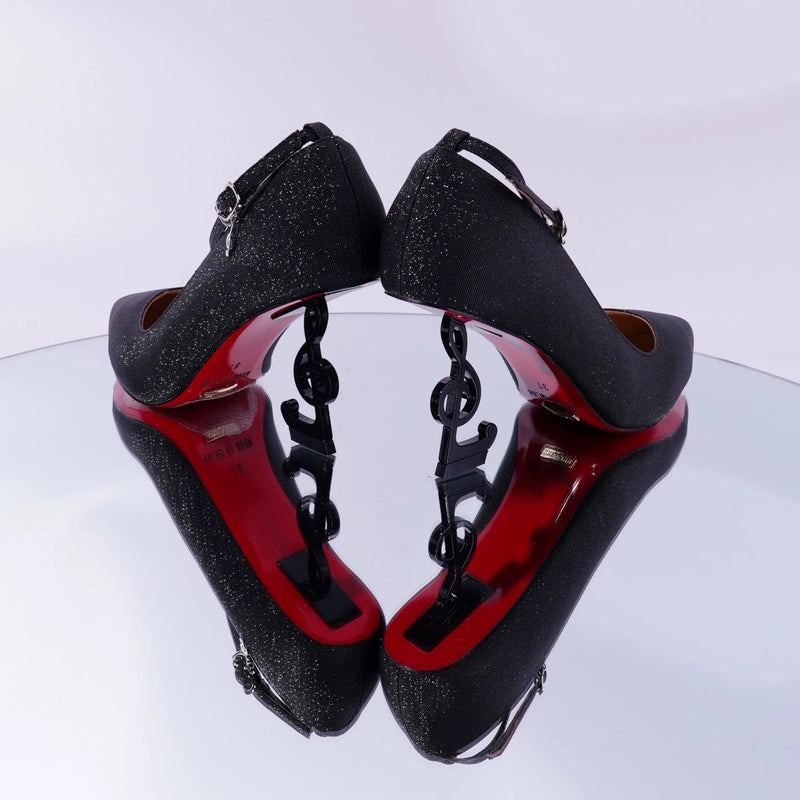 Musical Note Pointed High Heeled Pumps - Black[2026年2月上旬-3月上旬発送予定]