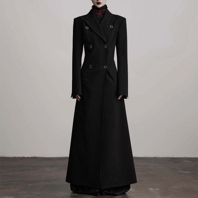 Pinstripe Long Tailored Coat