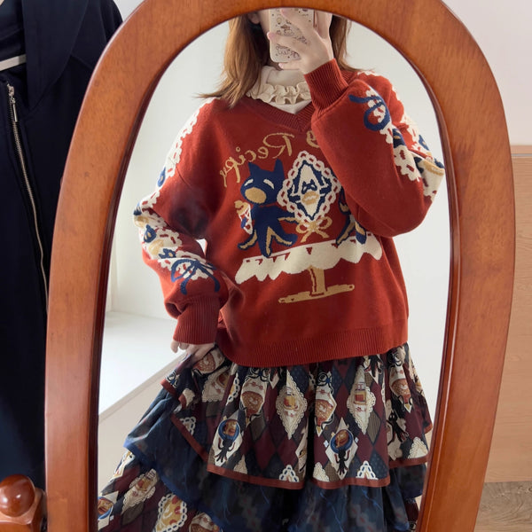 Afternoon Tea Time Knit Sweater