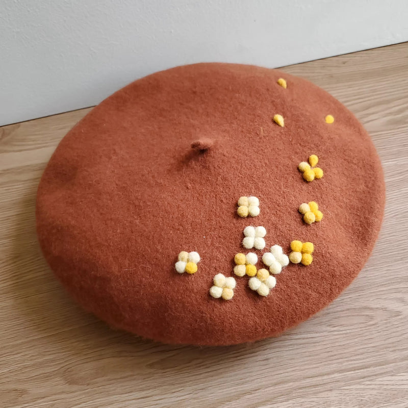 金木犀のベレー帽 - Burnt Sienna