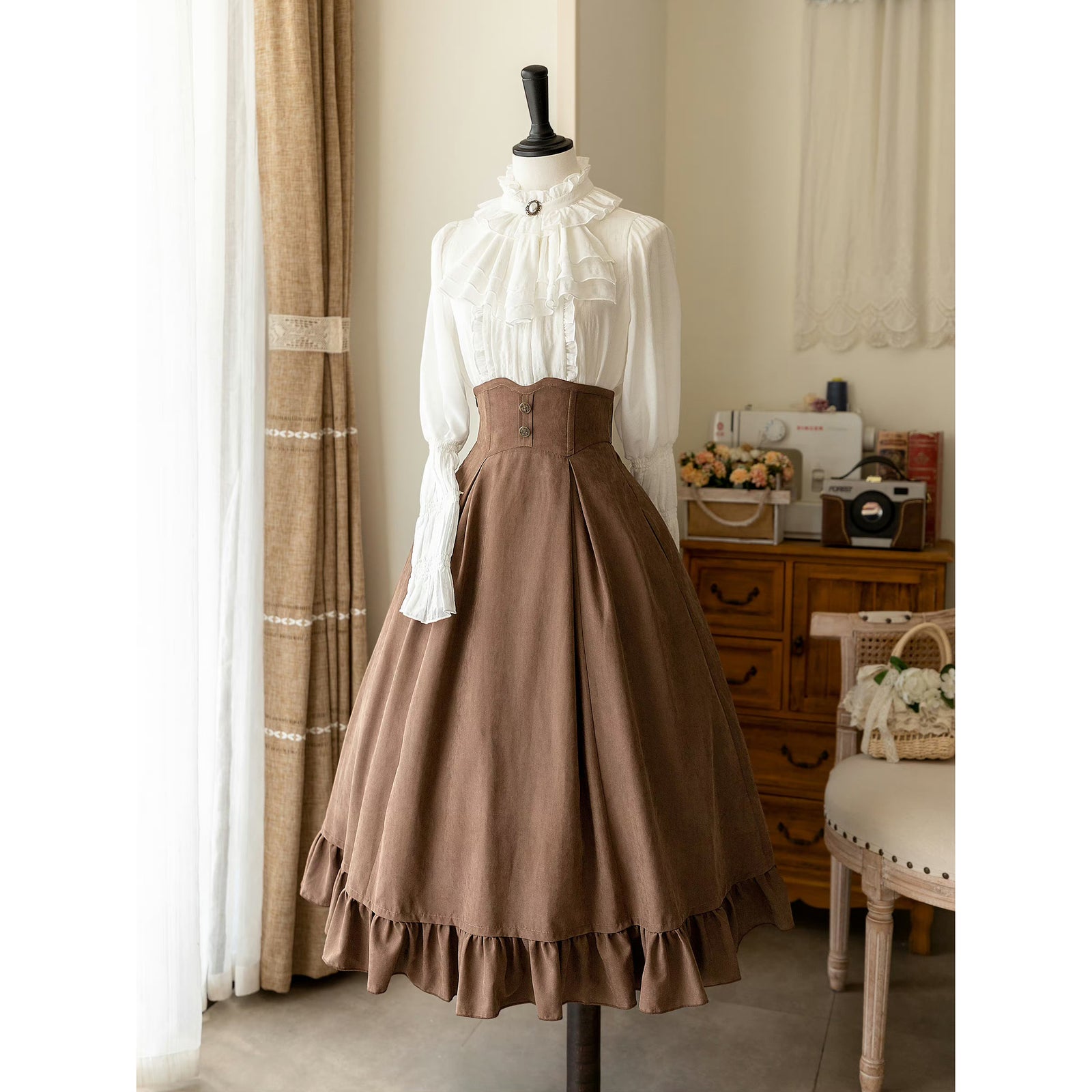 Cawaiiオリジナル「mori」彩のある暮らしを始めようスカート　森ガール Cawaiiオリジナル「mori」彩のある暮らしを始めようスカート 森