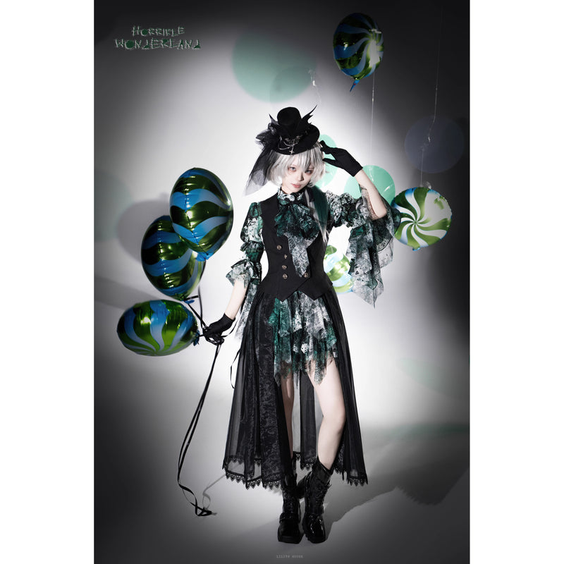 血塗れのお嬢様のキャバリアブラウス - Green[2026年2月下旬-3月下旬発送予定]