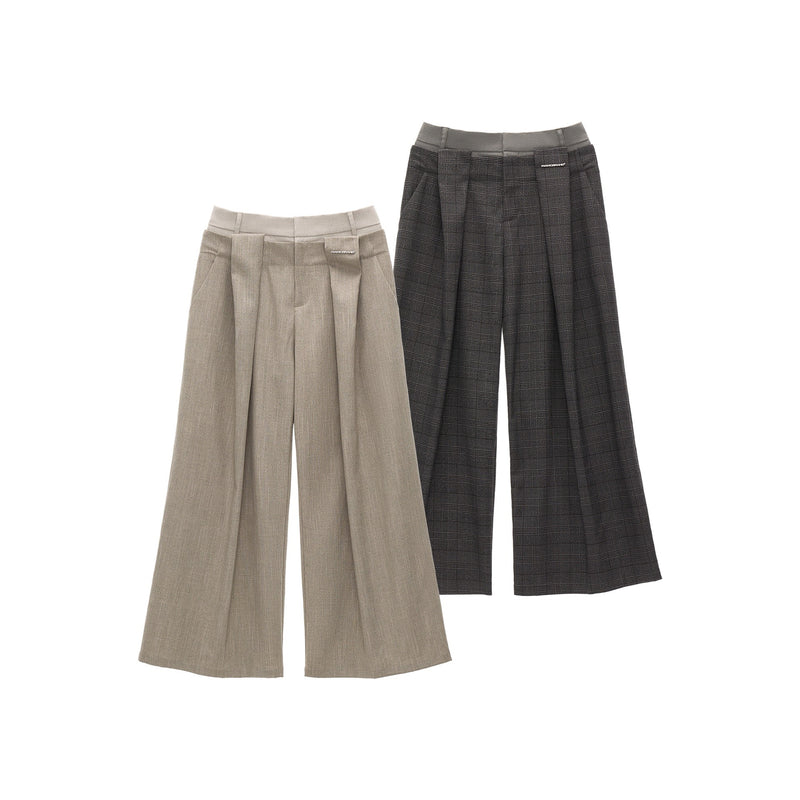 Glen Plaid Wide Pants