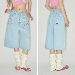 Denim Pants with Accessory Paint