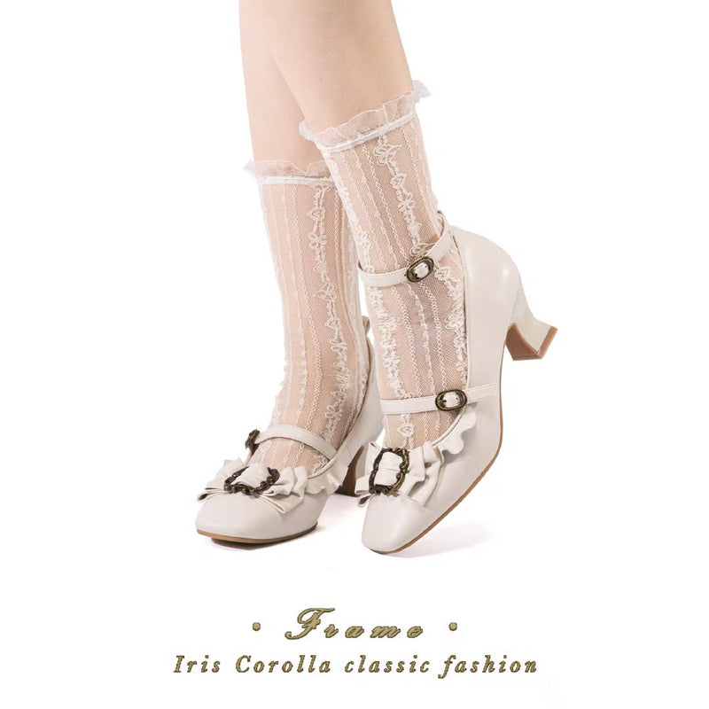 Court Ball Mary Jane Pumps - Matte Beige[2026年1月上旬-1月下旬発送予定]