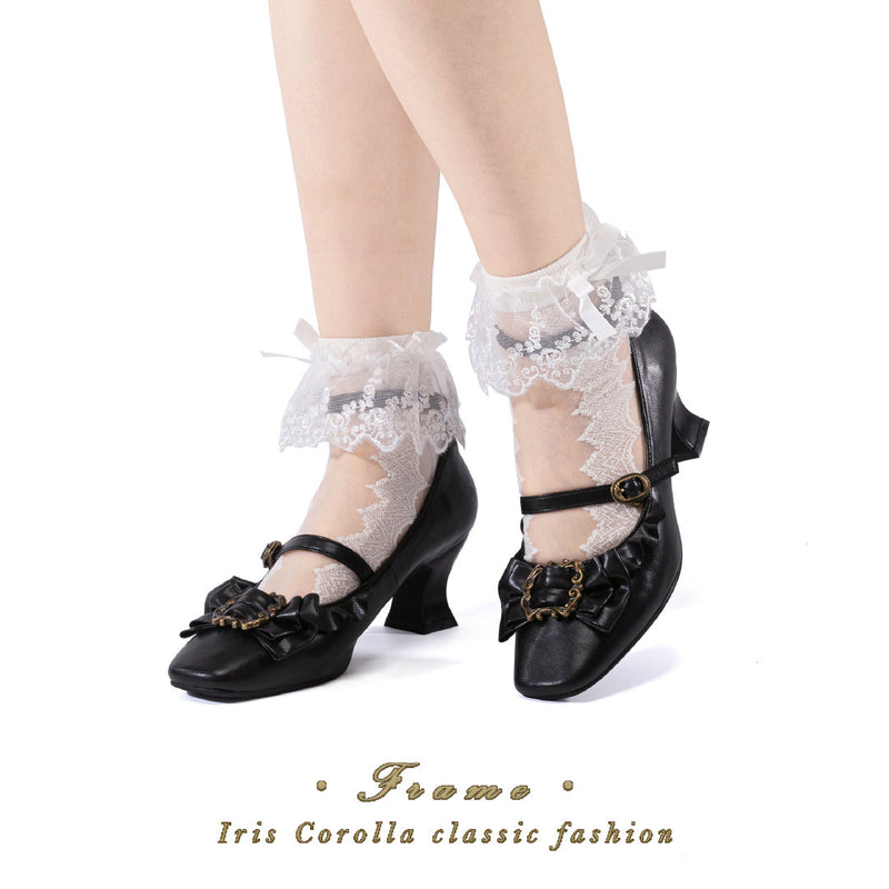 Vintage Inspired Mary Jane Pumps - Matt Black[2025年4月上旬-4月下旬発送予定]