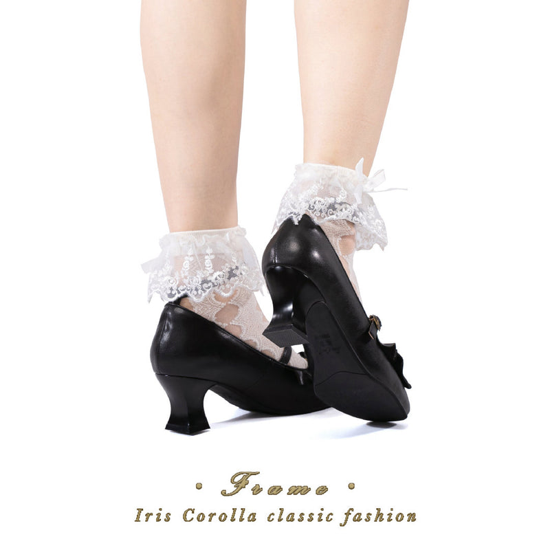 Vintage Inspired Mary Jane Pumps - Matt Black[2025年4月上旬-4月下旬発送予定]