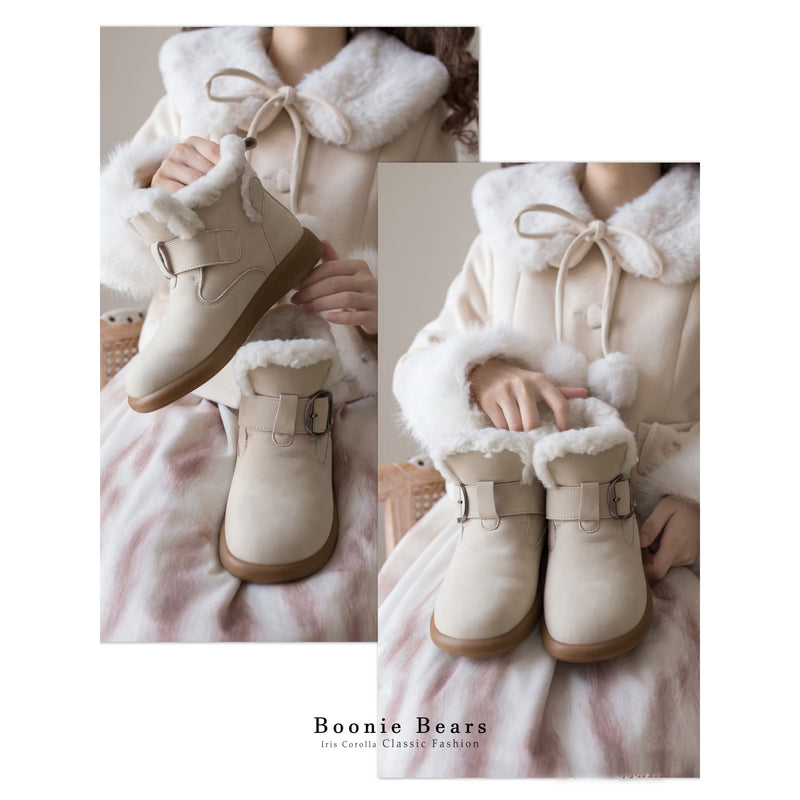 Boonie Bears Short Snow Boots - Ivory[2026年1月上旬-2月上旬発送予定]