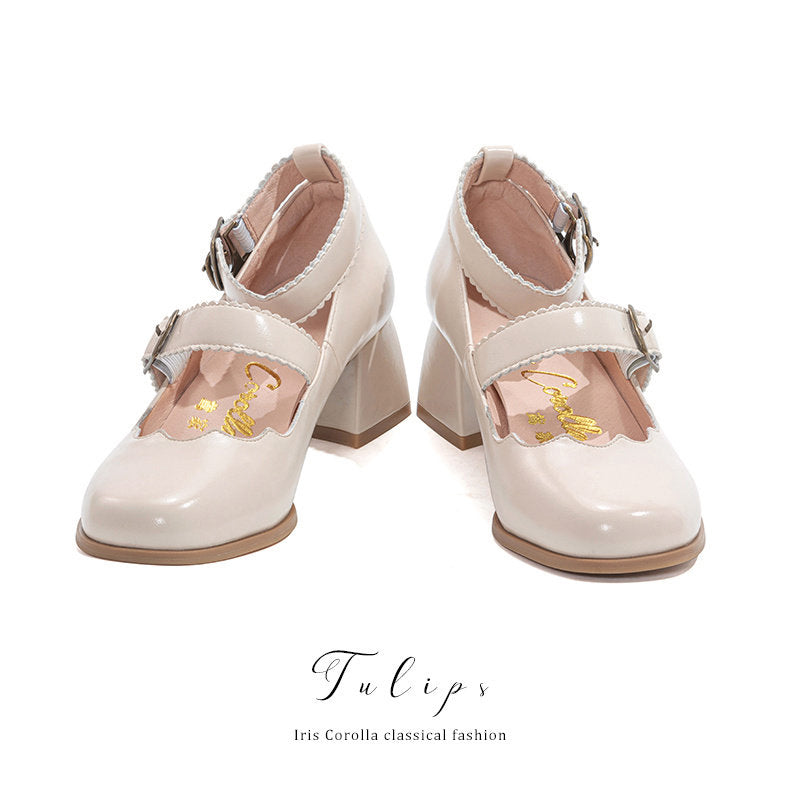 Tulip Ribbon Mary Jane Pumps - Ivory[2025年4月下旬-5月中旬発送予定]