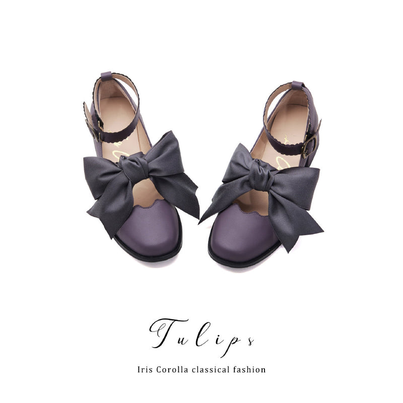 Tulip Ribbon Mary Jane Pumps - Purple[2025年4月下旬-5月中旬発送予定]