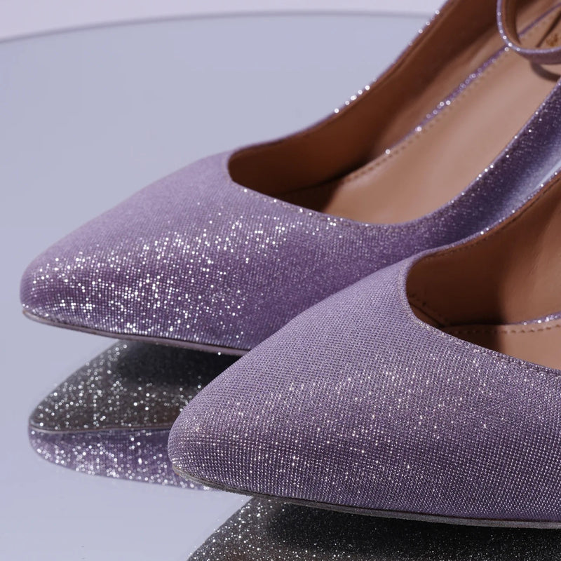 Musical Note Pointed High Heeled Pumps - Light Purple[2026年2月上旬-3月上旬発送予定]