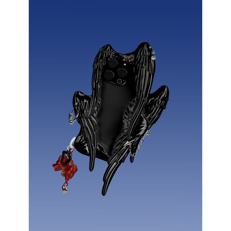 Six Winged Angel iPhone Case - Black