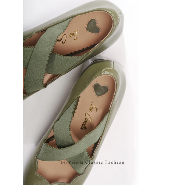 Releve Cross Strap Heel Pumps - Forest Green[2026年2月上旬-3月上旬発送予定]