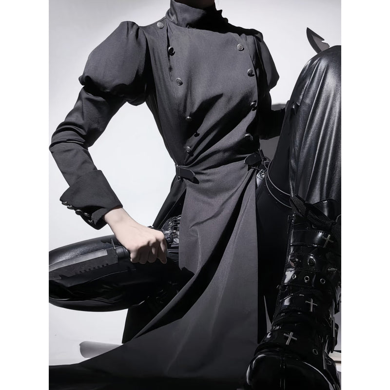 沈黙の修道女のゴシックワンピースとフードケープ - Black[2026年5月