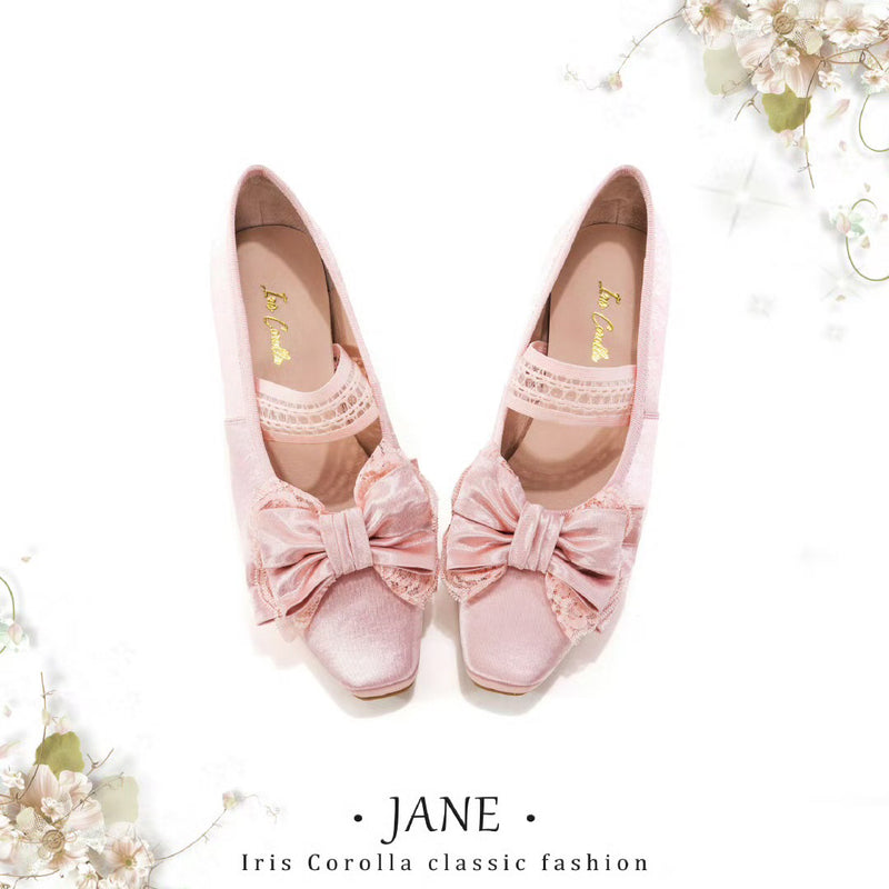 Satin Ribbon Low Heel Pumps - Lotus[2025年7月上旬-8月上旬発送予定]