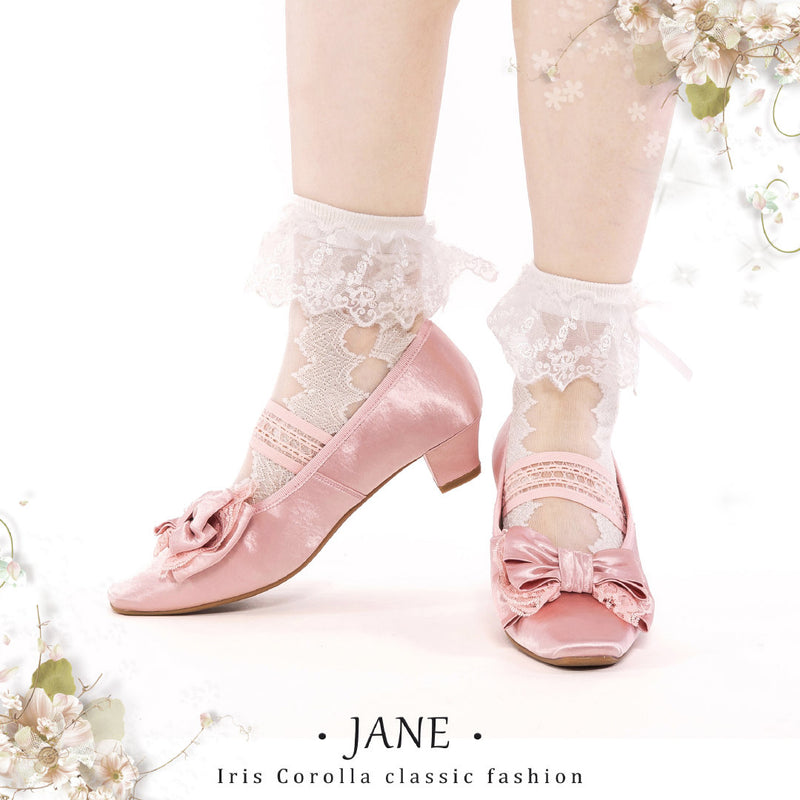 Satin Ribbon Low Heel Pumps - Lotus[2025年7月上旬-8月上旬発送予定]