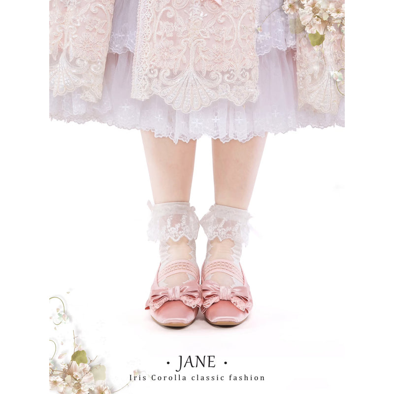 Satin Ribbon Low Heel Pumps - Lotus[2025年7月上旬-8月上旬発送予定]