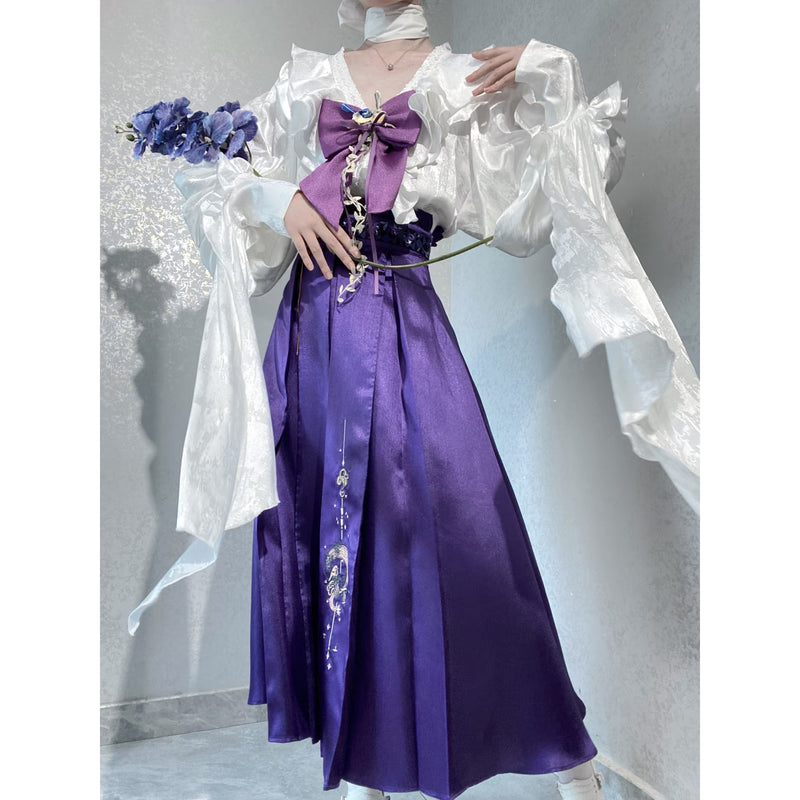 大正浪漫な刺繍プリーツスカート[2025年7月下旬-8月中旬発送予定]
