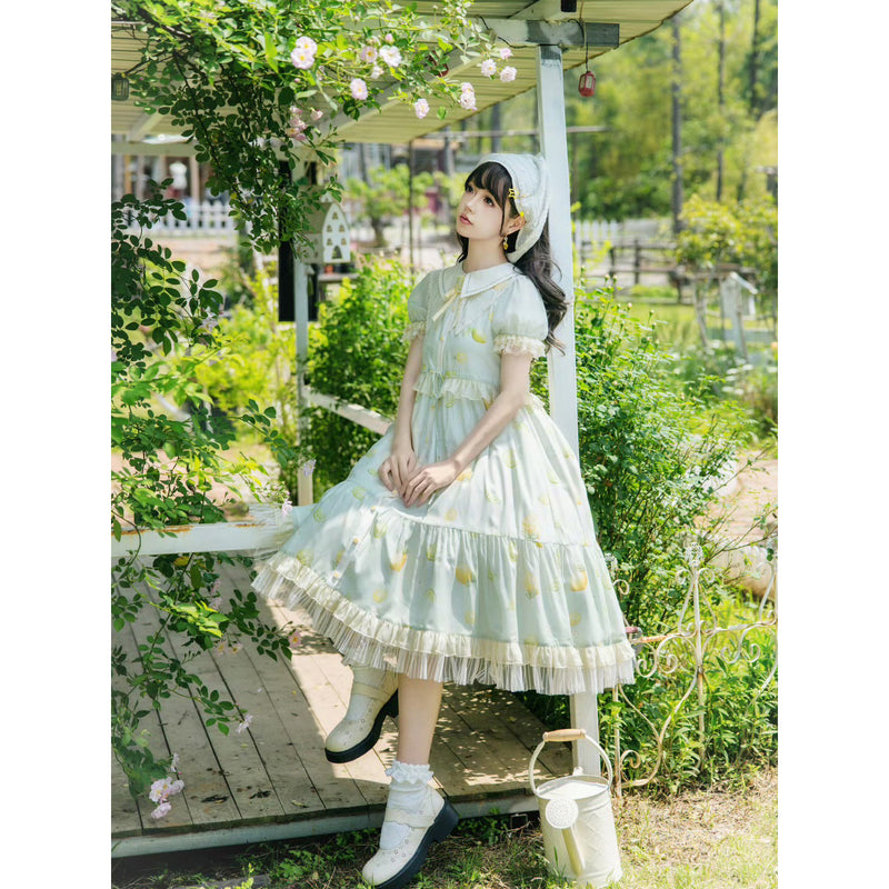 柑橘檸檬のレトロワンピース[2025年8月下旬-9月中旬発送予定]