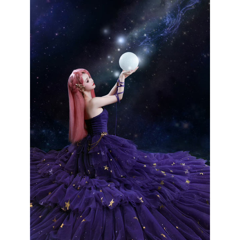 星降る夜に誘うトップスとチュールスカート - Dark Purple[2025年8月下旬-9月中旬発送予定]