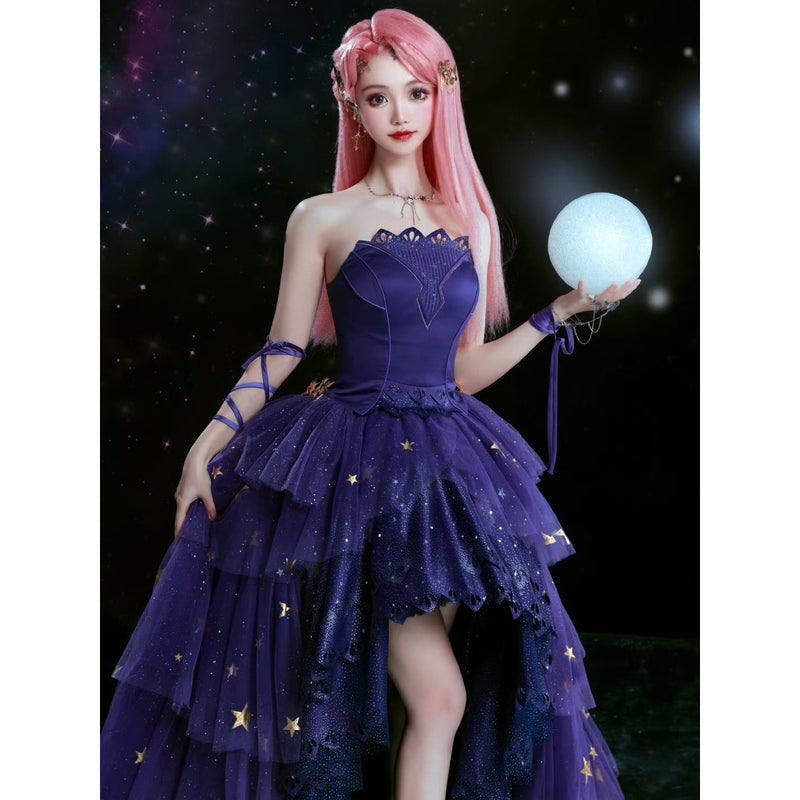 星降る夜に誘うトップスとチュールスカート - Dark Purple[2025年8月下旬-9月中旬発送予定]