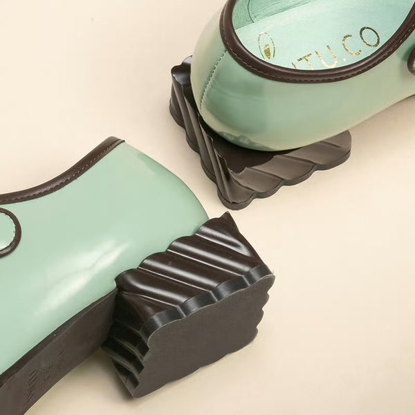 Chocolate Ribbon Mary Jane Pumps - Mint Green[2025年8月上旬-8月下旬発送予定]