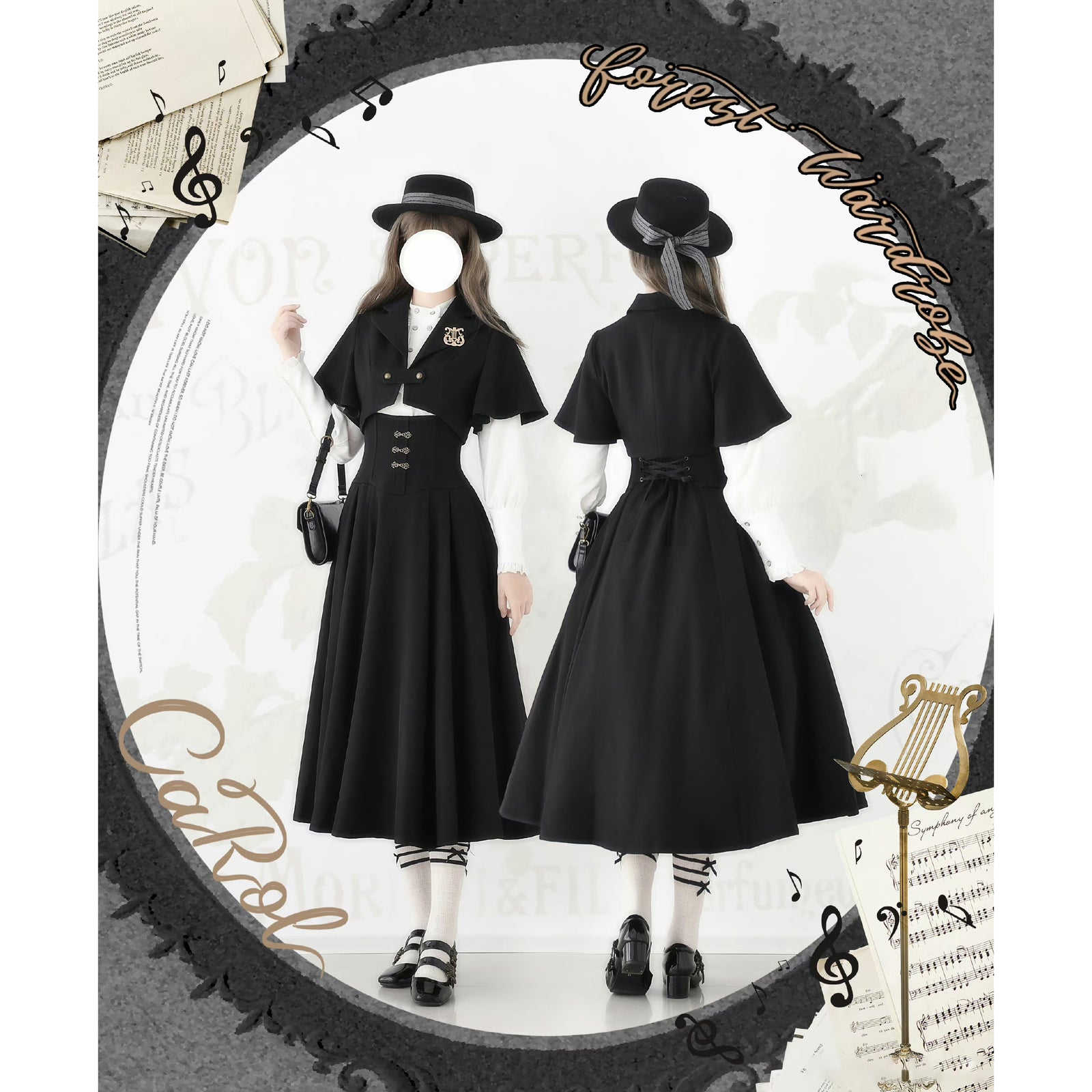 英国のお嬢様のボレロジャケット（ブラック） – ManusMachina