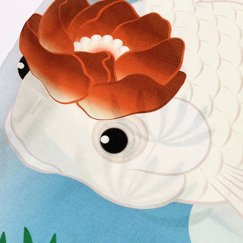 金魚椿と水草のシャツ