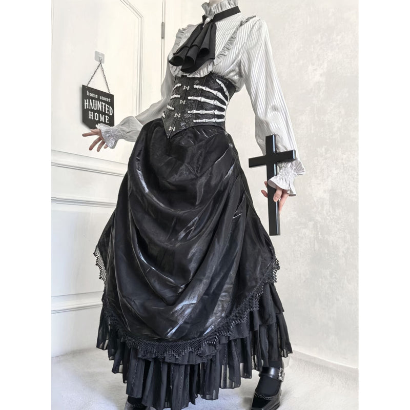 手骨の標本コルセット - Black[2025年11月上旬-12月上旬発送予定]