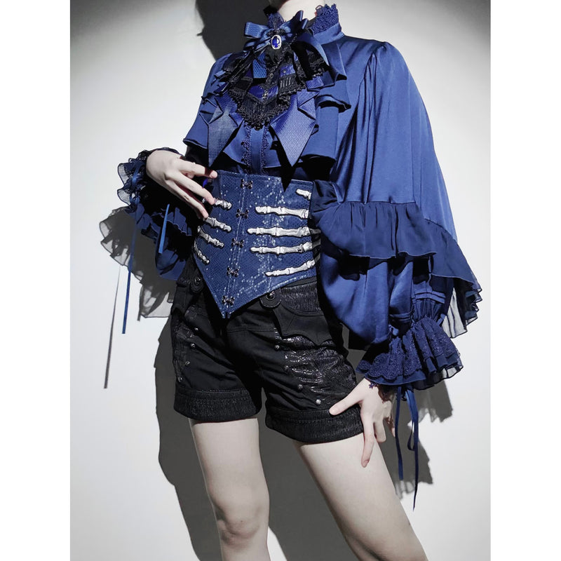 手骨の標本コルセット - Navy[2025年11月上旬-12月上旬発送予定]
