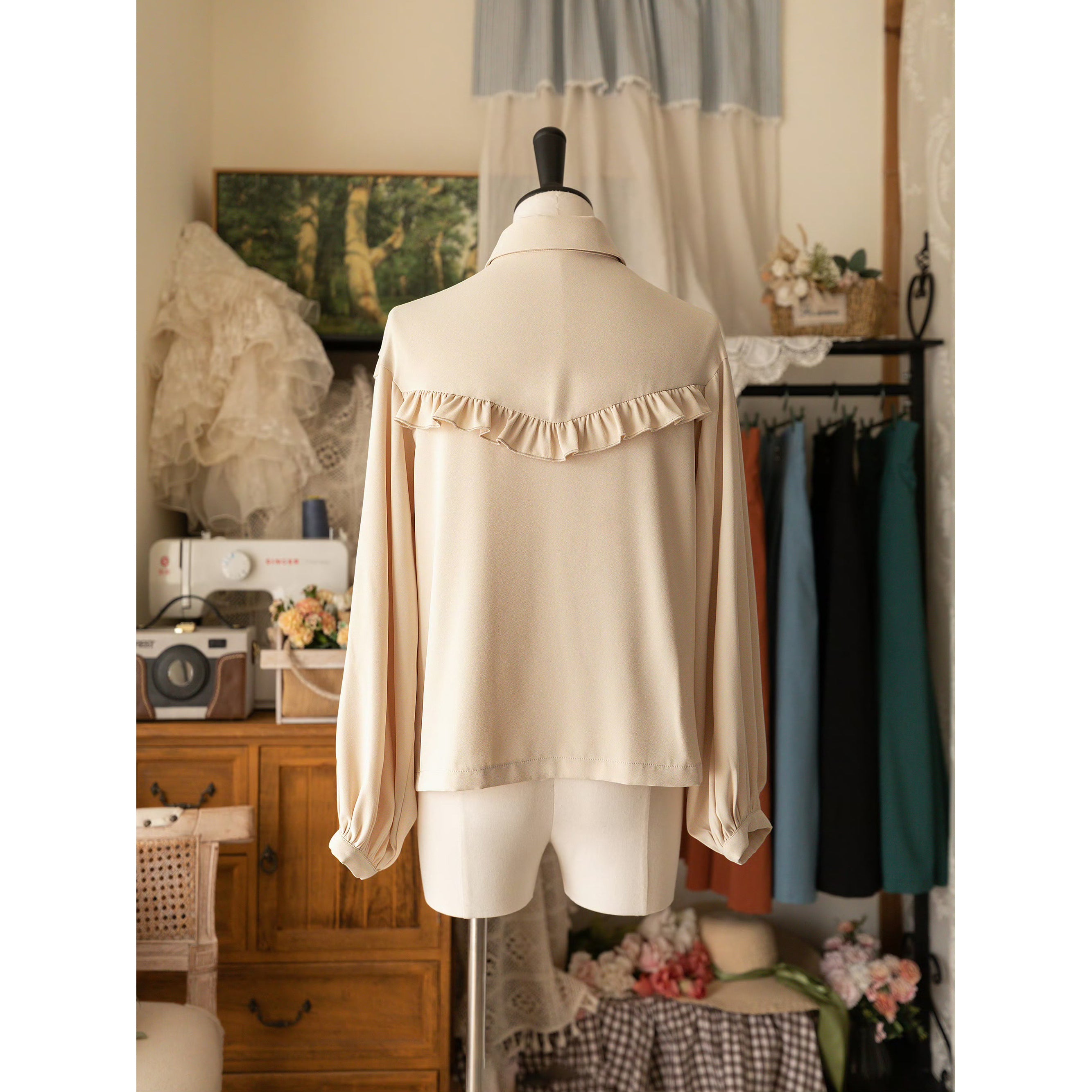 英国のお嬢様のブリティッシュブラウス - Brown